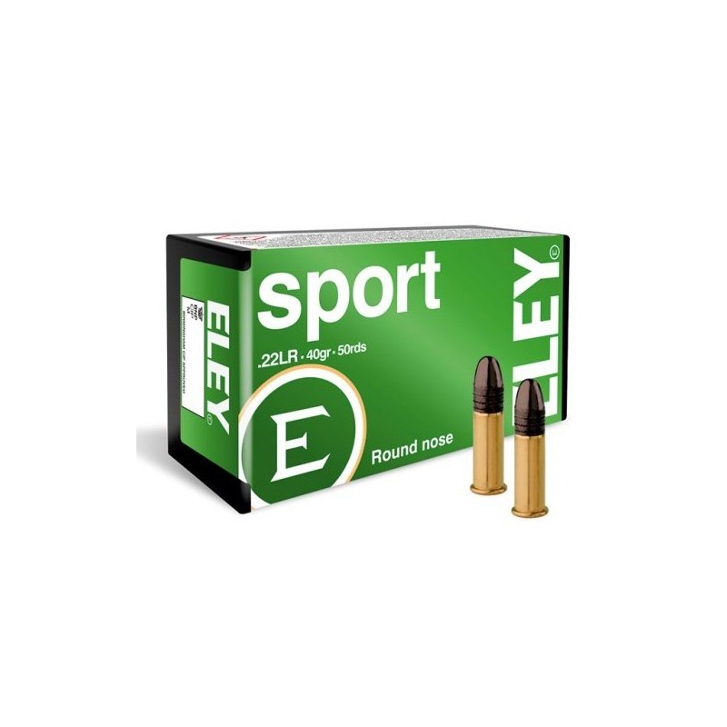 50 CARTOUCHES ELEY SPORT CALIBRE 22LR 40GR