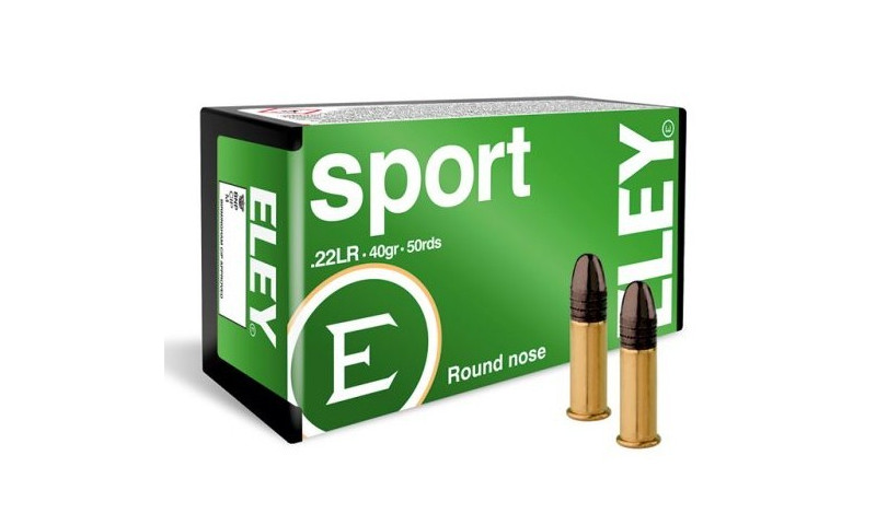 50 CARTOUCHES ELEY SPORT CALIBRE 22LR 40GR