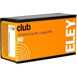 50 CARTOUCHES ELEY CLUB CAL 22LR 40GR
