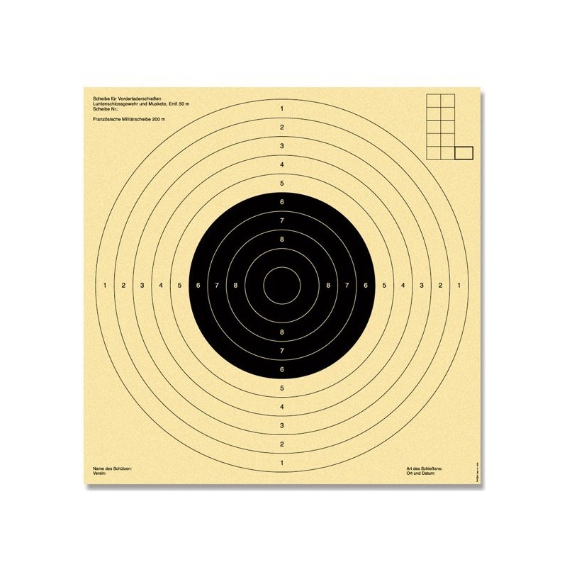CIBLE CARABINE 200m 85X85cm