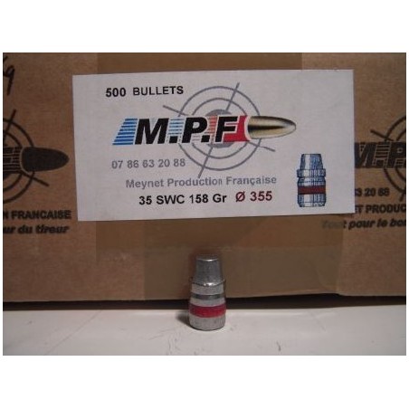 500 OGIVES CALIBRE 38 .355 SWC GRAISSEES 158GRS