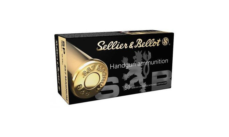 50 CARTOUCHES SELLIER&BELLOT SJSP 158GR CALIBRE 357MAG