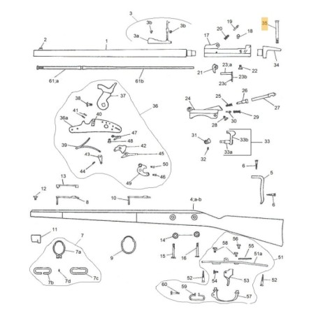 VIS DE QUEUE DE CULASSE PEDERSOLI SPRINGFIELD TRAPDOOR REF-M70AFM5562
